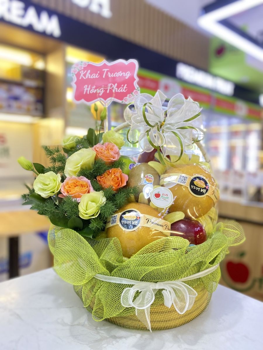 Giỏ trái cây nhập khẩu chúc mừng